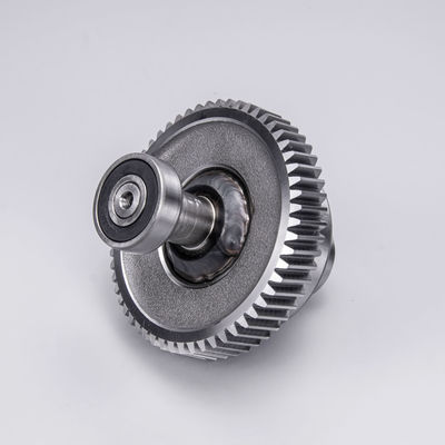 Steel Forged Precision Output Gear Shaft With Bearing For Mincing Machine