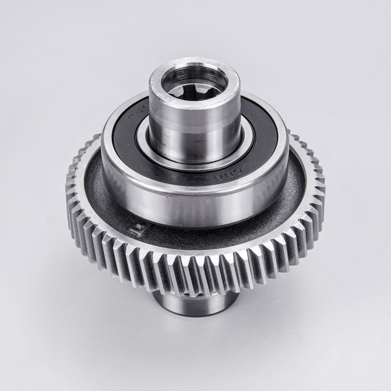 Steel Forged Precision Output Gear Shaft With Bearing For Mincing Machine