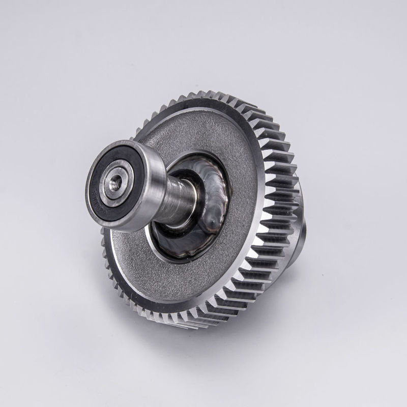 Steel Forged Precision Output Gear Shaft With Bearing For Mincing Machine