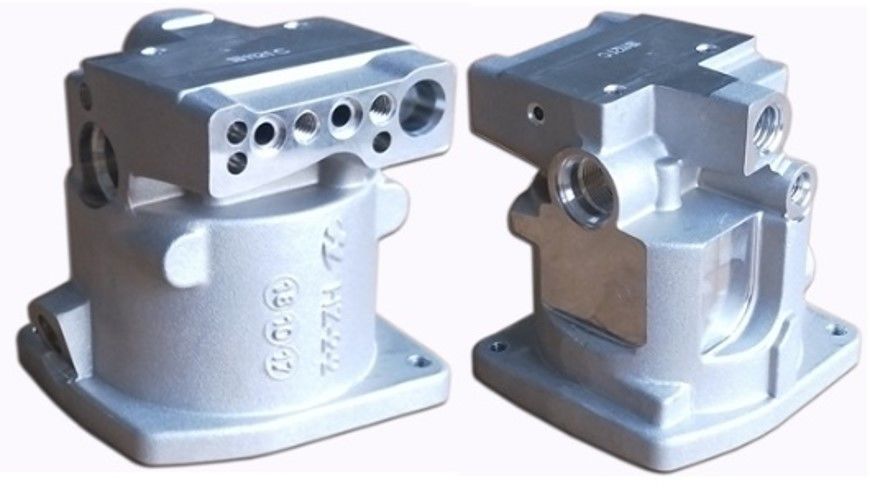 Aluminum Permanent Mold Casting Anodized Hydraulic Manifold Housing for Outboard Engine